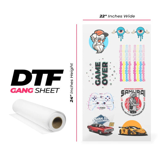 22"x24" DTF Wholesale Transfers | Gang Sheet