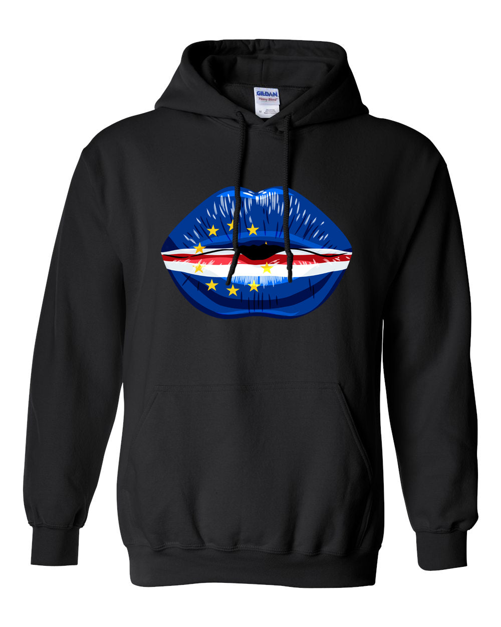 Cape Verde Flag Lip Hoodie