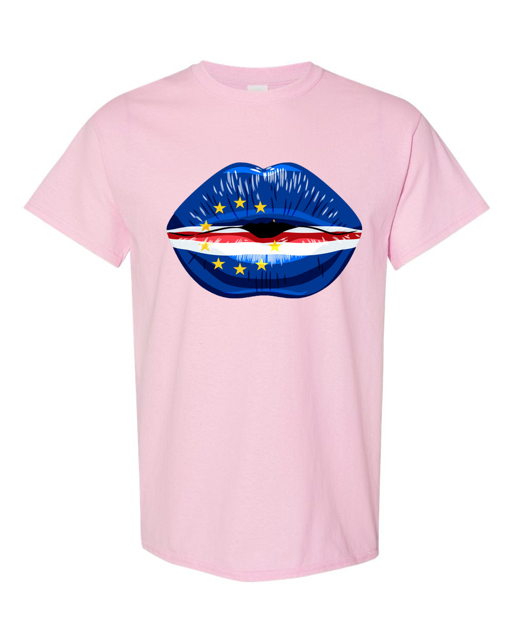 Cape Verde Flag Lip T-Shirt