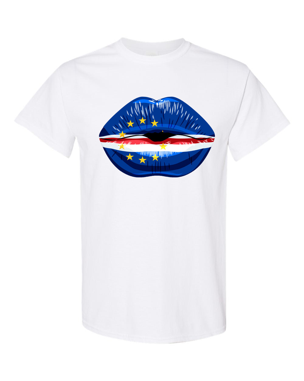 Cape Verde Flag Lip T-Shirt