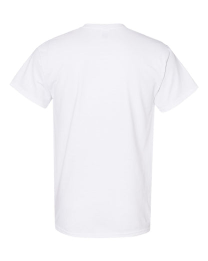 100 White T-Shirts with black ink on either the front left or right-side chest and the back for only $499.99