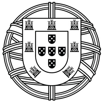 Portugal Coat of Arms with Sphere Outline