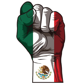 Raised fist for Mexico