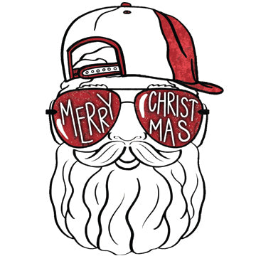 Santa with Glasses Merry Christmas